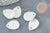 Pendentif goutte nacre blanche naturelle, perle goutte,nacre naturelle,coquillage blanc, 20mm, x10 G5134