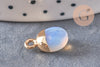 Pendentif goutte opalite fer doré 14mm, x2 (G0052)