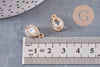 Pendentif goutte zamac doré cristal zircon 13mm, pendentif doré,pendEntif cristal, bijou doré,création bijoux,X4 (G6856)