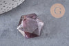 Pendentif hexagone améthyste violette, pendentif pierre, améthyste naturelle, 29mm x1 (G0587)
