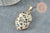 Pendentif hexagone jaspe dalmatien,pendentif pierre,jaspe naturel,pendentif jaspe,pendentif géométrique,30mm, x1 G1472