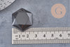 Pendentif hexagone obsidienne,pendentif pierre, obsidienne naturelle, 29mm x1 (G1483)