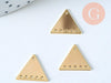 Pendentif laiton doré chandelier triangle 18K 15.5mm, un pendentif doré pour bijoux géométriques, x1 (G6260)