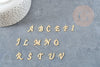 Pendentif lettre initiale acier inoxydable doré 13.5mm, x1 (G4301)