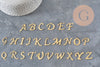 Pendentif lettre initiale acier inoxydable doré IP 20.5mm, x1 (G11375)