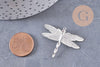 Pendentif libellule argentée, pendentif bijoux, libellule argent,2.7cm, x1 (G0745)