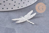 Pendentif libellule argentée, pendentif bijoux, libellule argent,2.7cm, x1 (G0745)
