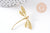 Pendentif libellule laiton brut 43mm, fournitures bijoux, breloque laiton brut, pendentif laiton brut, x2 (G1481)
