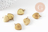 Pendentif locket cœur medaillon laiton brut, médaillon Vintage, création collier, fournitures laiton brut,15mm,lot 5 G4901