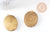 Pendentif locket medaillon laiton brut médaillon Vintage, création collier, 48mm, x1 (G1284)