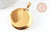 Pendentif locket rond acier 316 inoxydable doré 31mm, x1 (G9467)