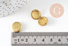 Pendentif locket rond laiton brut, fournitures créatives, médaillon Vintage,création collier, fournitures laiton brut,12mm,sans anneau-G2007