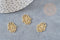 Pendentif main hamsa acier 201 inoxydable doré 18.6mm, breloque acier inoxydable doré pour création bijoux, x1 G6040