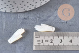 Pendentif main nacre blanche naturelle 21.5mm, x1 (G3937)