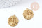 Pendentif médaille abeille laiton brut 20mm,création bijoux laiton brut, x1 G7693