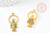 Pendentif médaille ovale Vierge Marie zamac doré 36mm, x1 (G1245)
