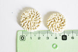 Pendentif osier tressé naturel, fournitures créatives, perle bois,perle osier, Perles géométriques,19-25mm, X2 G2439