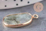 Pendentif ovale labradorite labradorite naturelle 25mm, x1 (G1139)