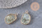 Pendentif ovale labradorite labradorite naturelle 25mm, x1 (G1139)