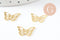 Pendentif papillon acier 304 inoxydable doré 10.5mm, x5 (G9664)