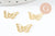 Pendentif papillon acier 304 inoxydable doré 10.5mm, x5 (G9664)