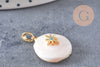 Pendentif perle naturelle Keshi étoile 17-27mm, x1 (G1955)