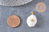 Pendentif perle naturelle Keshi étoile 17-27mm, x1 (G1955)
