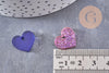 Pendentif petit coeur acrylique 15mm, x4 (G10154)