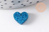 Pendentif petit coeurs acrylique 10mm, x5 (G10208)