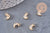 Pendentif petite lune laiton doré zircons, pendentif doré avec cristaux pour création bijoux, x1 (G7046)