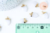 Pendentif pointe jade blanc, pendentif , bijou pierre,pendentif pierre, jade naturel, pendentif pierre naturelle,19mm, x1 G5713