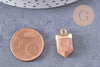 Pendentif pointe jaspe naturelle laiton doré 19mm, x1 (G7153)