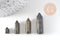Pendentif pointe pyrite grise, pendentif goutte, pyrite naturelle,10-35mm, x1 (G3527)