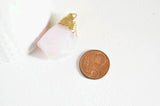Pendentif quartz rose naturel pierre brute, x1 (G0773)