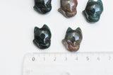 Pendentif renard agate indienne naturelle pour création de bijou en pierre, pendentif pierre ,23mm, x1 G4573