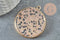 Pendentif ronc jaspe dalmatien naturel laiton doré 36mm, x1 (G2814)