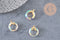 Pendentif rond cristal irisé laiton doré 17mm, x1 (G3516)