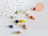 200 Pendentifs Demi-lune Verre Et Or - Charms DIY Pour Bijoux Bracelets Colliers - 6