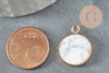 Pendentif rond howlite 20mm,howlite naturel,pendentif rond, x1 G6594