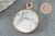 Pendentif rond howlite 20mm,howlite naturel,pendentif rond, x1 G6594