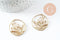 Pendentif rond laiton brut, breloque laiton brut, bijou laiton,pendentif laiton brut,32mm, x2 (G1907)