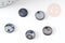 Pendentif rond nacre noire, pendentif coquillage, coquillage noir, 10mm, x10 (G1075)