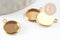 Pendentif rond support cabochon acier inoxydable doré IP 10mm, x1 (G6672)