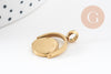 Pendentif rotatif médaille personnalisable 21.5mm, x1 (G10897)