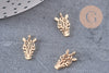 Pendentif tête de zèbre laiton doré 18k 14mm,Pendentif doré pour création de bijoux, x1 G5999
