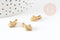 Pendentif tibétain laiton brut, breloque laiton brut, bijou laiton,pendentif laiton brut,14mm, x2 G1519