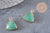 Pendentif triangle aventurine verte facettes,pendentif bijoux, pendentif aventurine pierre Naturelle,19mm, x1, G5013