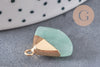 Pendentif triangle aventurine verte facettes,pendentif bijoux, pendentif aventurine pierre Naturelle,20mm, x1, G2997