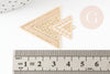 Pendentif triangle ethnique laiton dore 40mm,breloque sans nickel pour création bijoux x1 (G9271)