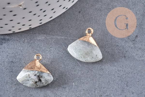 Pendentif triangle labradorite ,pendentif bijoux, pendentif pierre, labradorite naturel,pendentif labradorite,20mm, x1, G2648